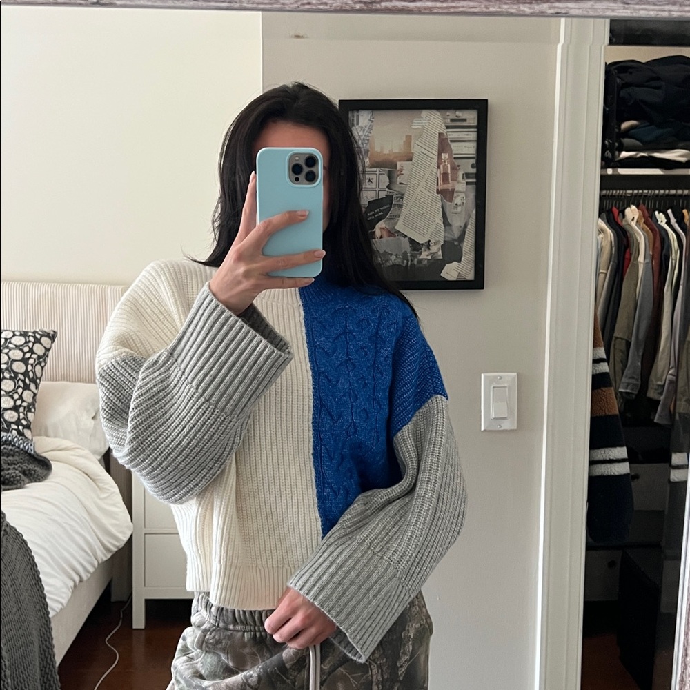 Express Color Block Sweater